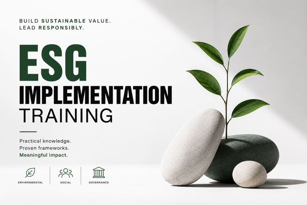 ESG Implementation Training at 50 dollars